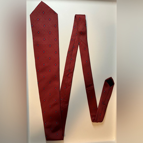 Vtg Cotswold Collection by J. S. Blank Red Abstract Pattern Silk Tie 3 1/4 x 58 - Picture 2 of 4